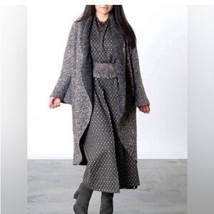 Bryn Walker Castagna Wrap Coat Knit Sweater Cardigan Wool Acrylic *Large*